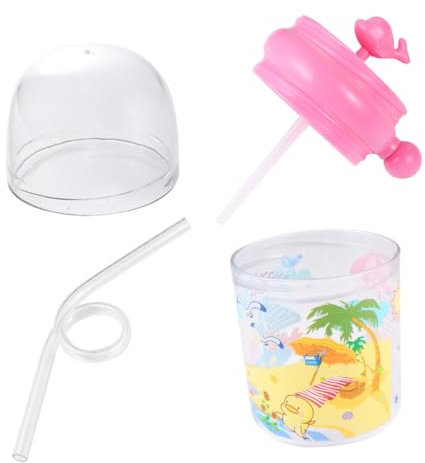 Cabilock Trinkbecher Für Kleinkinder – 250 Ml Wasserflasche Trinkflasche Für Kinder Tragbarer Trinkbecher Aus Silikon Mit Strohhalm – Gratis Geeignet Für Jungen Und Mädchen