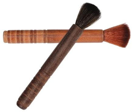 Lot de 2 nettoyeurs de théière en ébène avec poils souples - Outil de nettoyage ergonomique pour machine à café