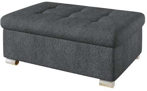 Mirjan24 Hocker Niko groß Sitzhocker Polsterhocker Sitzbank Fußbank Pouf Farbauswahl (Coral 80)