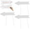 Signes de Flèches Vides de 17 X 6 Pouces avec Bâtons, Panneaux Décoratifs Mariage, Panneaux de Direction Imperméables à Double Faces pour Mariage, Fête, Pelouse, Jardin