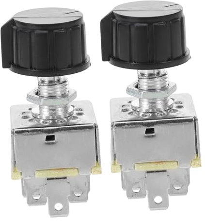 MUELODSIC 2 Stück Universaler Pack Blower Schalter für Klimaanlage Drehschalter mit Geschwindigkeiten Langlebige Metallkonstruktion Ersatzschalter für Verschiedene Fahrzeugmodelle