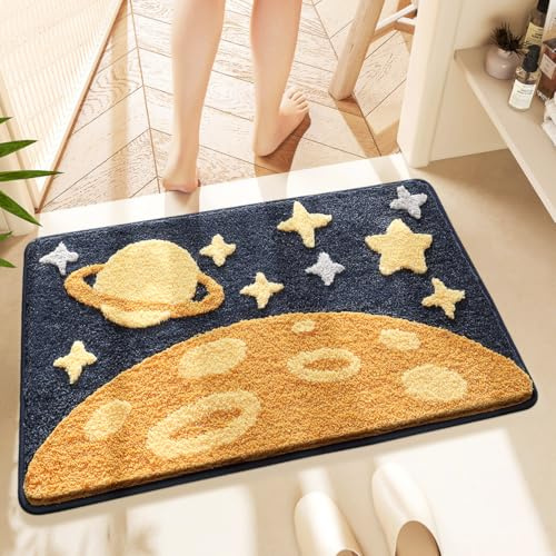 Niedliche Frosch Badematte 40x60, weich, saugfähig, rutschfest, waschbar