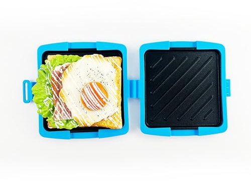 Toaster, Mikrowellentoaster, Sandwich-Maker, Panini-Maker, spülmaschinenfest, kein Strom, kabellos, zeitsparend, schnell, toastiesicher in der Mikrowelle, leicht zu reinigen und aufzubewahren