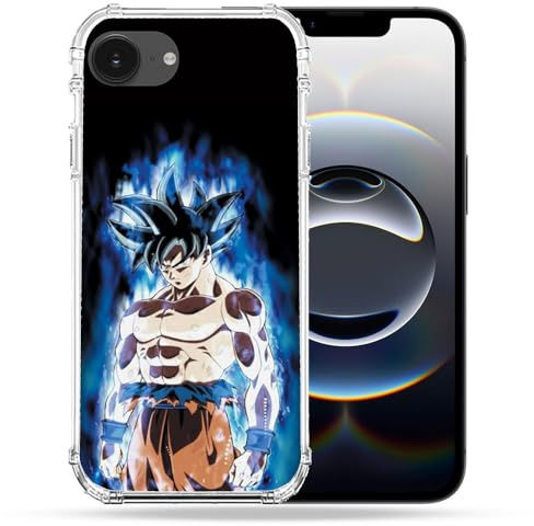 Cokitec Verstärkte Schutzhülle für iPhone 16e, Manga, Dragon Ball Sangoku, Schwarz