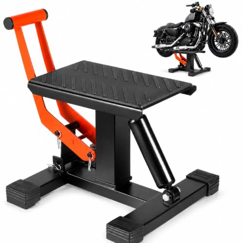 awolsrgiop Cric Hydraulique pour Moto 400kg, Support Moto Universel, Hauteur Réglable, Cross Support Moto Support Surélevé, Plateforme Élévatrice pour Atelier Garage Entretien Réparation