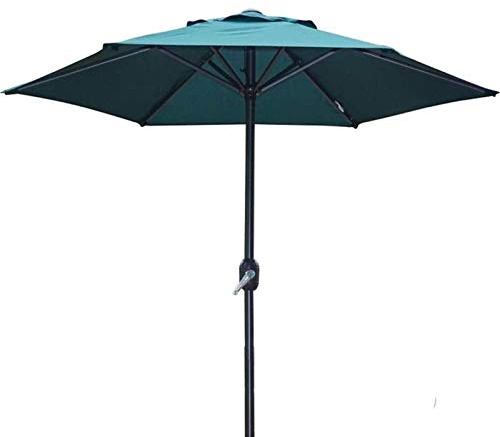 Sombrilla de jardín de 200 cm UV50+ con manivela, para balcón, bar, playa, sombrilla para exteriores (base no incluida)