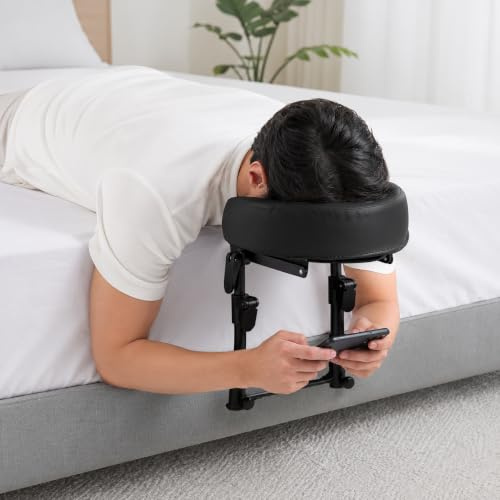 Bigingjia Massage Headrest for Bed, Turns Your Bed into a Massage Table | Adjustable U-Shaped Memory Foam Face Pillow, Foldable & Space-Saving for Home Spa