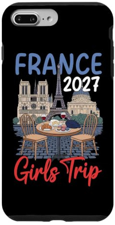France Girls Trip 2027 Eiffel Tower Paris Case for iPhone 7 Plus/8 Plus