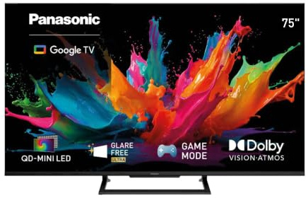 Panasonic TN-75W90C, 4K QD-Mini LED, Glare Free Ultra, Google TV Fernseher