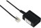 Hama Telefon-Adapter, Modular-Stecker 6p4c - TAE-F-Kupplung, 0,2 m, Schwarz