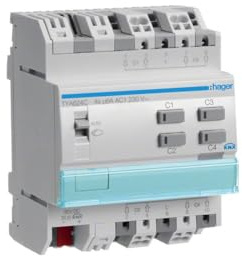 Hager TYA624C KNX Jalousieaktor 4fach 230V 6A 4TE