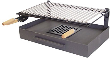 IMEX EL ZORRO 71408 - Cassetto per Barbecue con griglia in Ferro, 68 x 40 x 26 cm