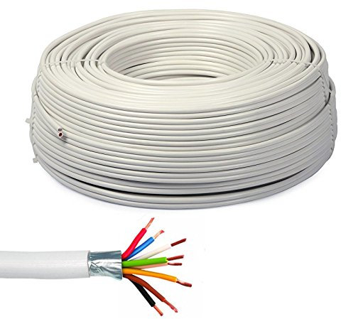 Matassa Cavo Bobina 100 Metri Schermato per Allarme Antifurto 2x0,50 + 6x0,22