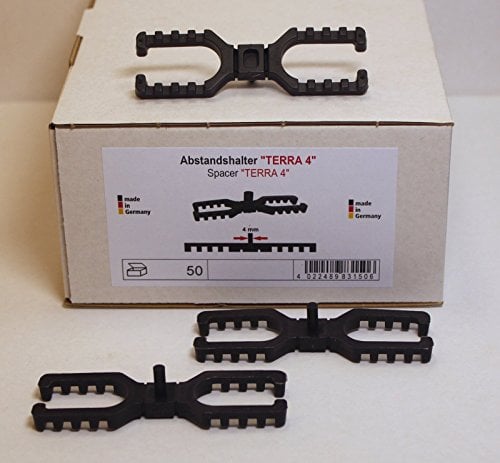 Terra 4 Abstandshalter mit 4 mm Dorn für Terrassendielen Distanzhalter Abstandhalter von 50-1000 Stück wählbar (800)