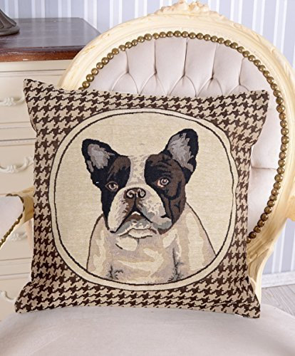 Kissen Gobelin Zierkissen Bulldogge Kissenhülle Bully Kissenbezug Hund kdk005 Palazzo Exclusiv