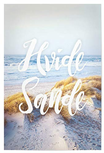 artboxONE Poster 30x20 cm Typografie Hvide Sande hochwertiger Design Kunstdruck - Bild Hvide Sande Erholung Fernweh