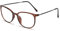 lasree Mode Brille Volle Felgen Kurzsichtig Myopie Alltag Verwendung Mens Womens Fashion Abstand Brille -4.00 Linsen Braun Rahmen Brillen