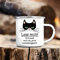 Wandtattoo-Loft Emaille Becher Lass mich! Ich muss mich da jetzt reinsteigern! mit grimmiger Katze/silberner Tassenrand