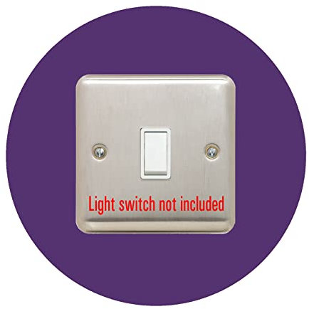 single LIGHT SWITCH SURROUND | round | acrylic back panel or finger plate | plug, Colour:Purple