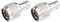 sourcing map 2 Stück N-Typ Stecker auf BNC Buchse Adapter Gerader Koaxial HF Adapter
