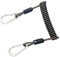 Perfeclan Spiralkabel Tauchen Lanyard mit Karabinerhaken Unterwasser Sicherungsleine aus PU-, Schwarz