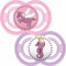 MAM Perfect Schnuller | ab 6 Monaten | 2er Pack | Lieferung in Sterilisator-Schnulleretui | nachhaltige Materialien | Babyzubehör | Rosa (verschiedene Motive)