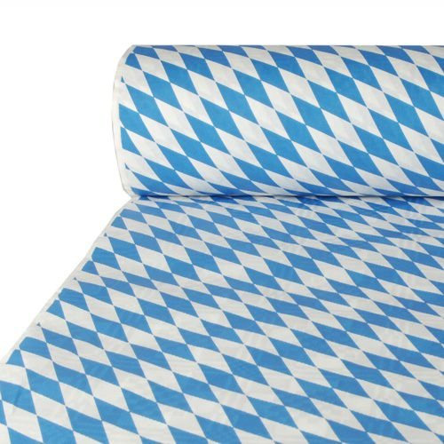 tradingbay24 Papiertischtuch mit Damastprägung 50 m x 1 m Bayrisch Blau tbU95530 Tischdecke, 5 Stück