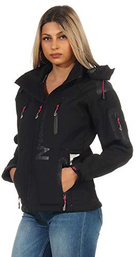 Geographical Norway Damen Softshell Jacke G-TANSY - SCHWARZ/F.PINK - S/1