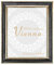 BIRAPA Bilderrahmen silber Vienna Rahmen 80x120 cm - Bilderrahmen vintage in Schwarz Silber, Bilderrahmen Holz mit Zierleiste innen und außen, Fotorahmen, Holzrahmen