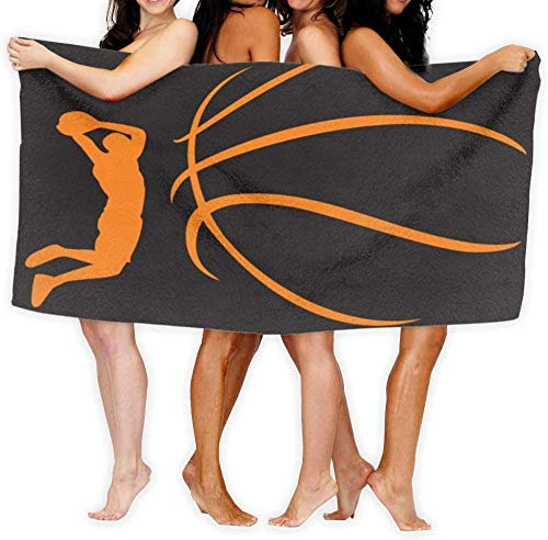 Strandtücher,Basketball Design Tragbar Sand Proof Ultra Leicht Und Schnelltrocknend Ideal Als Strandtuch,Reisetuch,Saunatuch,Badetuch,Picknick 130×80cm