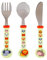 Animal Kids Children's Kids 3pcs Stainless Steel Cutlery Utensil Set, Knife Fork Spoon Toddler
