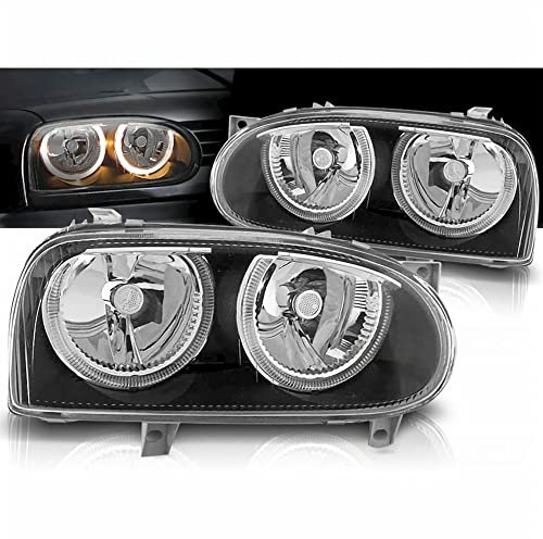 CR-Lights Angel Eyes Scheinwerfer Set in schwarz für VW Golf 3 09.1991-08.1997