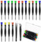 18 Kit de Herramienta Destornilladores de Precisión Magnética, Juego de Destornilladores Magnético de Gafas para Reparación de PC, Gafas, Phone