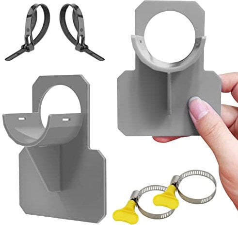 2 Stück Pool Schlauchhalter,Schwimmbad Rohrhalterung,Pool Schlauch Zubehör mit Anti-Durchstichen, Anti-Reißen, Anti-Strain (30–37 mm)