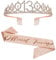 Coyanyu 13 Geburtstagskrone Schärpe, Roségold Geburtstag Krone Strass Tiara Diadem und Official Teenager Schärpe Party Einstellen für Mädchen Frauen zum Geburtstag Party Accessoires Deko
