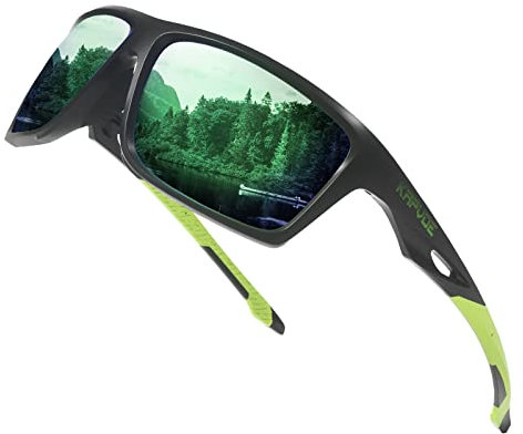 KAPVOE Polarisierte Angeln Sonnenbrillen für Herren Damen Sportbrillen Fahrradbrillen Baseball Laufen Fahren MTB Fahrrad 10