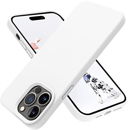 OTOFLY Compatible with iphone 14 Pro Case, Silicone Shockproof Slim Thin Phone Case for iPhone 14 Pro 6.1 inch (White)