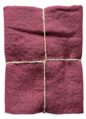 JOWOLLINA Feines Waffelpique Badetuch Saunatuch Leinen Stonewashed (Baked Cherry, 100x160 cm)
