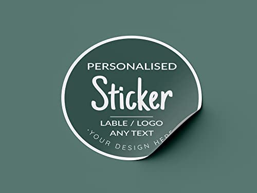 Runde Aufkleber, Etiketten, personalisierbar, personalisierbar, Business-Kreis-Aufkleber, mattes Finish, individuelles Foto-Logo, Farbtext oder Bild, 51 mm (96)