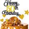 ZHIHUI Tortendeko 50 Geburtstag Schwarz&Golden Junge Mädchen, 7Stück 50.Kuchendeko Geburtstag, Happy 50 Birthday Deko Torte Kuchen Deko Cake Topper für 50 Geburstagstorte Deko Jungen Mädchen Mann Frau