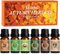 SALKING Herbst Ätherische Öle Set, 6x10mL 100% Bio Aromatherapie Duftöl GeschenkSet für Diffuser, Luftbefeuchter, Massage, Kürbisgewürz, Vanille, Waldkiefer, Apfelwein, Zimt, Zimtkekse