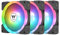 Thermaltake SWAFAN EX 14 ARGB PC Cooling Fan/ 3-Fan pcak/ 500~2000 RPM/Magnetic Connection/Reversable Blades/sync with MB RGB Software/ 140mm / Black
