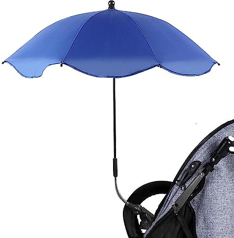 Deno Kinderwagen-Sonnenschirm, Universeller Kinderwagen-Sonnenschirm 50+, UV-Kinderwagen-Sonnenschirm, Verstellbare Halterung, Kompakt Zusammenklappbarer Sonnenschirm, Leicht Zu Öffnen, Windabweisend