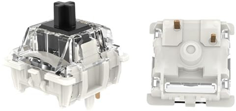 Gateron KS-9 Pro 3.0 schwarzer vorgeschmierter 3-poliger Linearschalter, kompatibel mit mechanischen MX-Tastaturschaltern (36 Stück, Pro Black 3.0 3-polig)