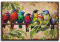 SUPERDANT Metall Blechschild Mit Bunten Vögeln Vögel Auf Ast Vintage Deko Blechmalerei Retro Deko Poster Altmodisches Aluminiumschild Wohnzimmer Zuhause Schlafzimmer Badezimmer Dekoration