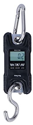 Tragbare Elektronische Hängewaage, Digitale Hängewaage, Tragbare Hochleistungs-Kranwaage, LCD-Display mit ABS-Kunststoffgehäuse, 500 Kg, Hängewaage (Schwarz)