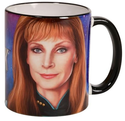 Elbenwald Star Trek Tasse mit Dr. Crusher Motiv Rundumdruck Keramik 320 ml mehrfarbig