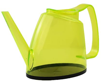 Regadera para macetas y plantas pequeñas regadera con diseño transparente, boquilla larga y entrada ancha regadera de plástico para macetas 1,5 litros 50 oz 1/3 galón (amarillo)