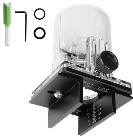 Wood Router Tool Slotting Bracket 2 in 1, with Milling Cutter and Wrench, Hand Router Accessories, for 65mm Diameter Wood Trimmer, for Wood Boards with Thickness 13-36mm