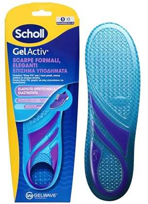 Scholl GelActiv Einlegesohlen, formelle und elegante Schuhe, dünne Einlegesohlen mit stoßdämpfender GelWave-Technologie, Komfort Easy Fit für die Füße, ohne die engen Schuhe zu spüren, Größe